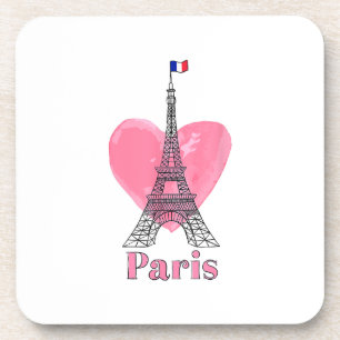 Dessous-de-verre J'aime Paris Tour Eiffel France Cadeau