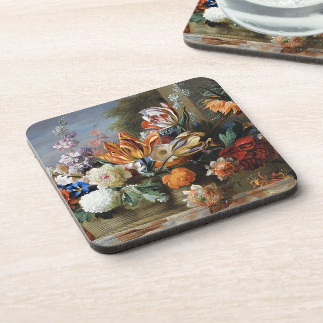 Dessous-de-verre Jakob Bogdani Tulips Peonies et autres Fleurs (Côté gauche)