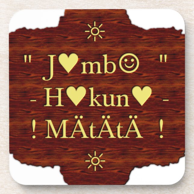 Dessous-de-verre Jambo Hakuna Matata : Art africain Imprimer/Graphi (Devant)