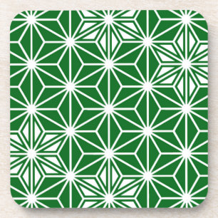 Dessous-de-verre Japonais Asanoha motif - vert pin
