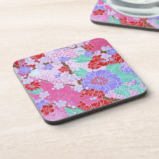 Dessous de verre japonais Sakura Motif Cork (Côté gauche)