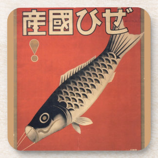 Dessous de verre japonais vintages de poissons
