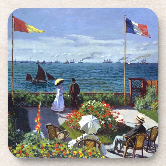 Dessous-de-verre Jardin chez Sainte-Adresse par Claude Monet (Devant)