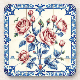 dessous de verre jardin de roses