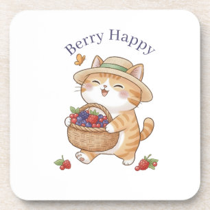 Dessous-de-verre Jardinier de chat Kawaii Coaster en plastique pour