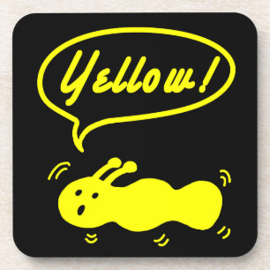 Dessous-de-verre Jaune! Beverage Coaster