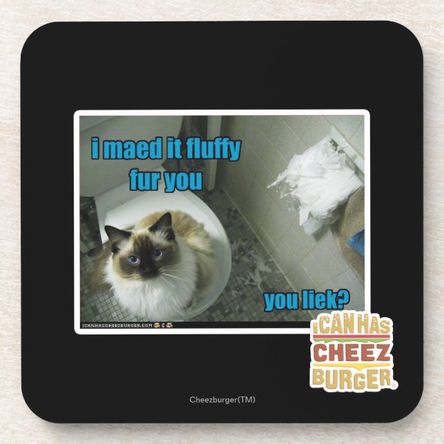 Dessous-de-verre Je maed le fourrure pelucheuse vous (Devant)