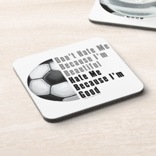 Dessous-de-verre Je Suis Beau Je Suis Bon Soccer Ball