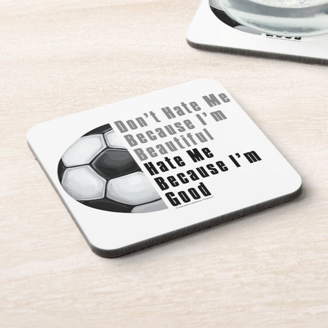 Dessous-de-verre Je Suis Beau Je Suis Bon Soccer Ball (Côté gauche)