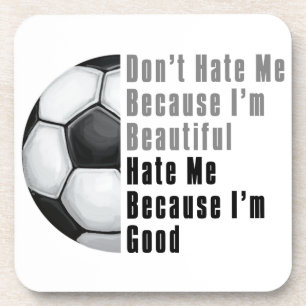 Dessous-de-verre Je Suis Beau Je Suis Bon Soccer Ball