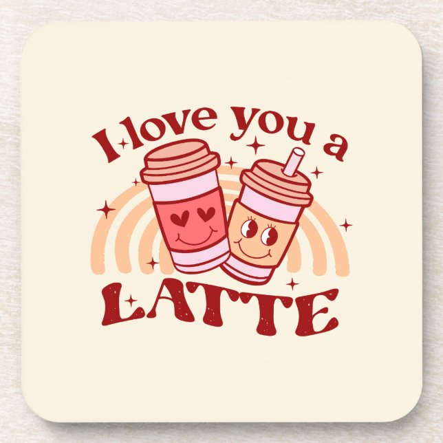 Dessous-de-verre Je T'Aime Un Latte (Devant)