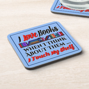 Dessous-de-verre Je Touche Mon Étagère Livre Humour Lover