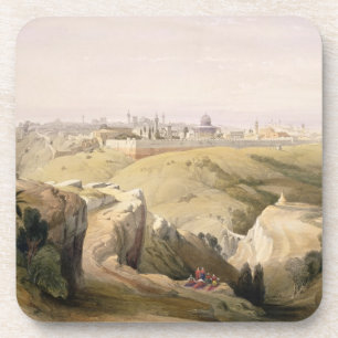 Dessous-de-verre Jérusalem du mont des Oliviers, le 8 avril 1839