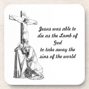 Dessous-de-verre Jésus Christ Crucifixion cross Bible Citations
