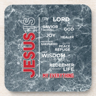 Dessous-de-verre Jésus est mon tout Word Cloud