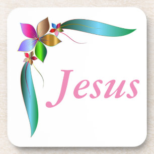 DESSOUS-DE-VERRE JÉSUS FLOWER RIBBON