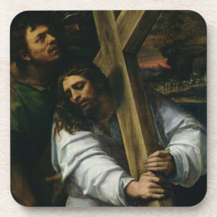 Dessous-de-verre Jésus portant la croix, c.1535 (huile sur le