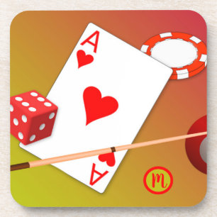 Dessous-de-verre Jeux de dés de poker Monogram Casino