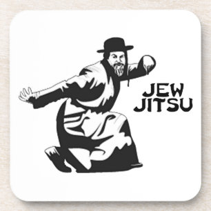 Dessous de verre Jew Jitsu   Cadeaux Juifs Bar Mit