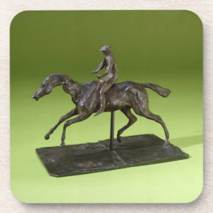 Dessous-de-verre Jockey sur un cheval (bronze)
