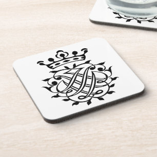 Dessous-de-verre Johann Sebastian Bach Crest Monogramme Insignia