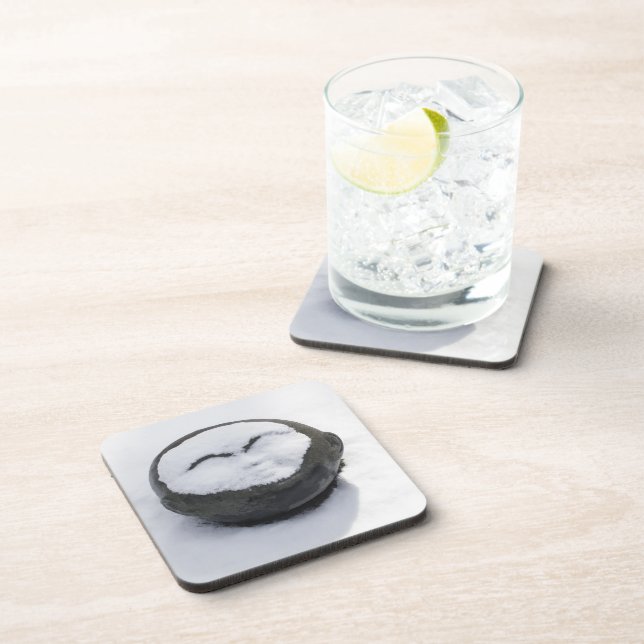 Dessous-de-verre Joli Bouddha Avec Le Visage De Neige (Côté Droit)