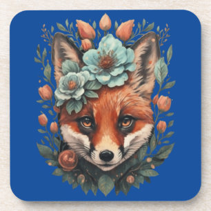 Dessous-de-verre Joli renard floral