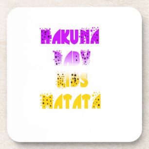 Dessous-de-verre Joli violet et jaune Hakuna Matata bébé enfants G