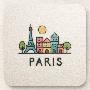 Dessous-de-verre Jolie Paris Skyline Minimaliste