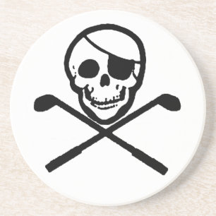 Dessous de verre jouants au golf de jolly roger de