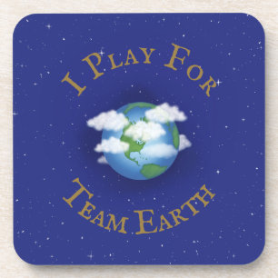 Dessous-de-verre Jouer pour Team Earth - Joueur d'équipe pour l'hum