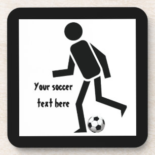 Dessous-de-verre Joueur de football et balle personnalisée