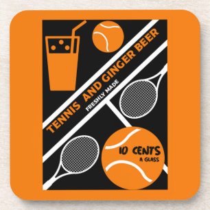 Dessous-de-verre Joueur de tennis de pelouse Art graphique