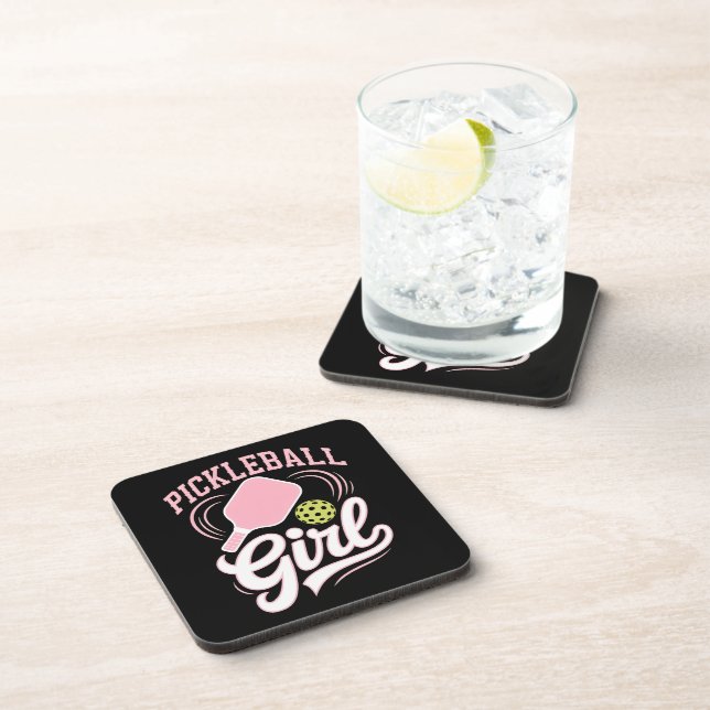 Dessous-de-verre Joueuse de pickleball fille (Côté Droit)