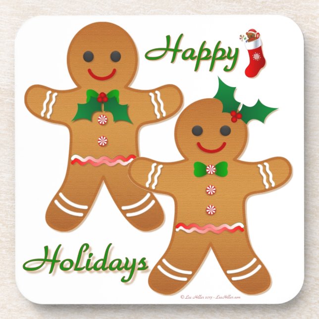 Dessous-de-verre Joyeux Gingerbread Homme Garçon Girl (Devant)