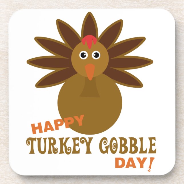 Dessous-de-verre Joyeux Jour de la grogne turque Thanksgiving (Devant)