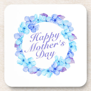 Dessous-de-verre Joyeux Joyeux Fête des Mères Fleur Wreath   DESSOU