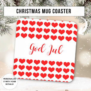Dessous-de-verre Joyeux Noël cadeau de Noël scandinave pour ami mam