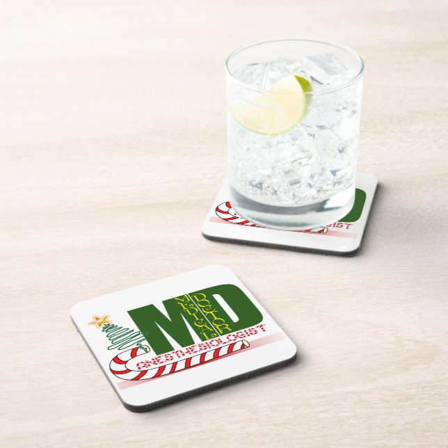 Dessous-de-verre JOYEUX NOËL d'anesthésiste (Côté Droit)