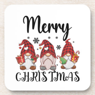 Dessous-de-verre Joyeux Noël Gnomies Gnomes de Noël