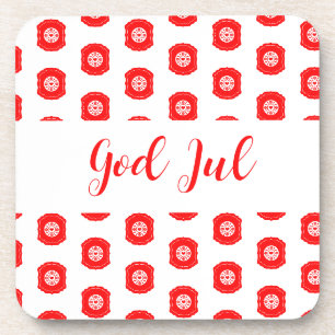 Dessous-de-verre Joyeux Noël God Jul modèle scandinave cadeau