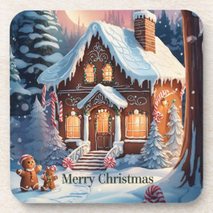 Dessous-de-verre Joyeux Noël Maison en pain d'épices