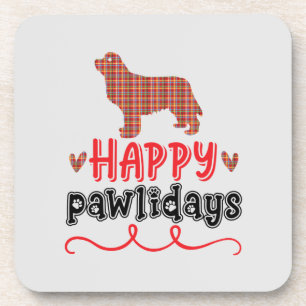 Dessous-de-verre Joyeux Pawlidays Jeu de mots amusant