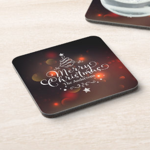 Dessous-de-verre Joyeux sapin de Noël personnalisé  Dessous de verr