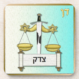 Dessous-de-verre Judaica 12 Tribes Israel Dan Art