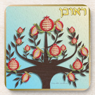 Dessous-de-verre Judaica 12 Tribes of Israel Reuben