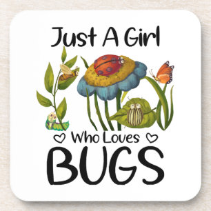 Dessous-de-verre Juste une fille qui aime les insectes