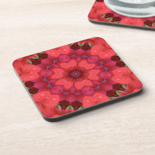 Dessous-de-verre Kaleidoscope Écarlate Embrassé par la Pluie