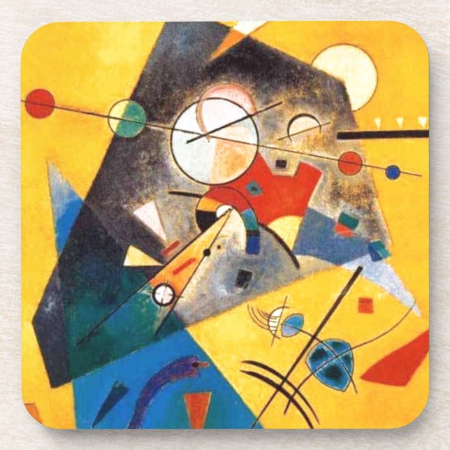 Dessous-de-verre Kandinsky Harmonie calme Art Abstrait (Devant)