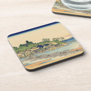 Dessous-de-verre Katsushika Hokusai Enoshima dans la province de Sa